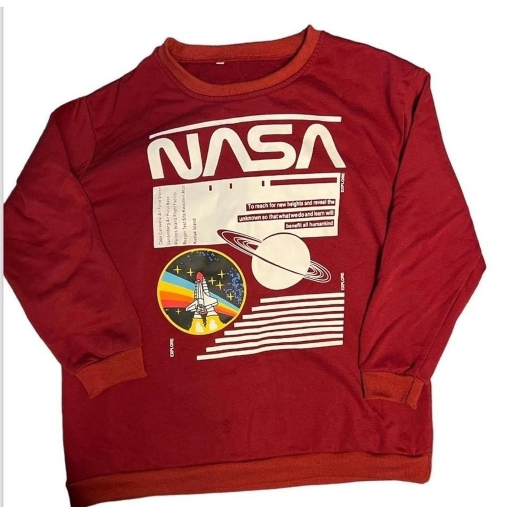 Crewneck‎ sweatshirt NASA, brick red size Large. women
